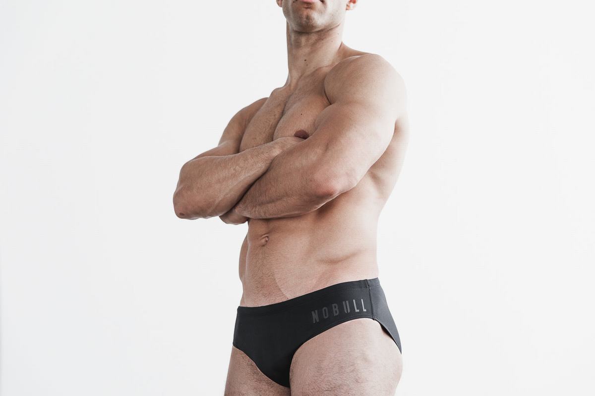 Nobull Swim Brief Men's Swim Black | Australia (KQ1635)